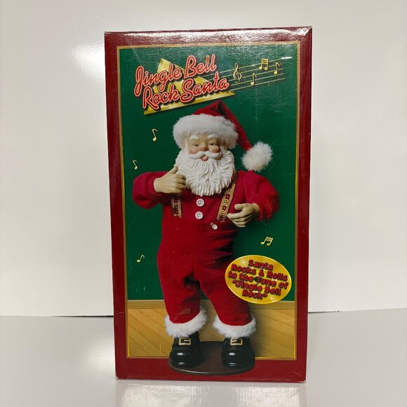 Jingle Bell Rock Santa Sings Dances Christmas Decoration 1998 VTG Tested Works - Picture 5 of 8